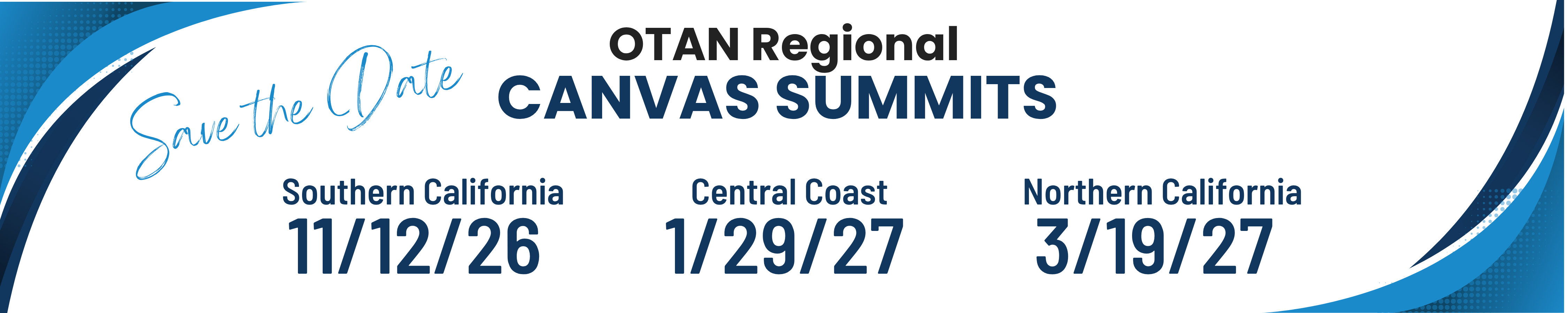 Save the date Canvas Summit Schedule banner